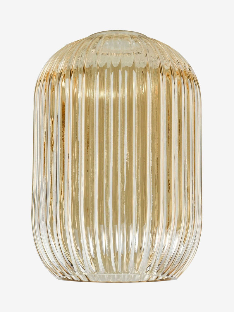 Dar Lighting champagne ribbed glass easy fit pendant light, UK version
