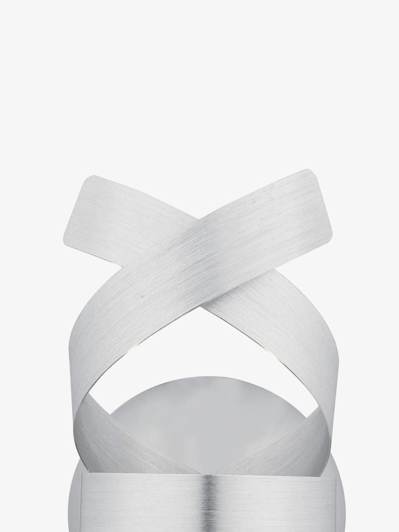 Dar Lighting Rawley brushed aluminium polished chrome wall light, UK version