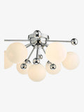 Dar Ursa flush ceiling light polished chrome opal glass shades (British brand)