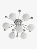 Dar Ursa flush ceiling light polished chrome opal glass shades (British brand)