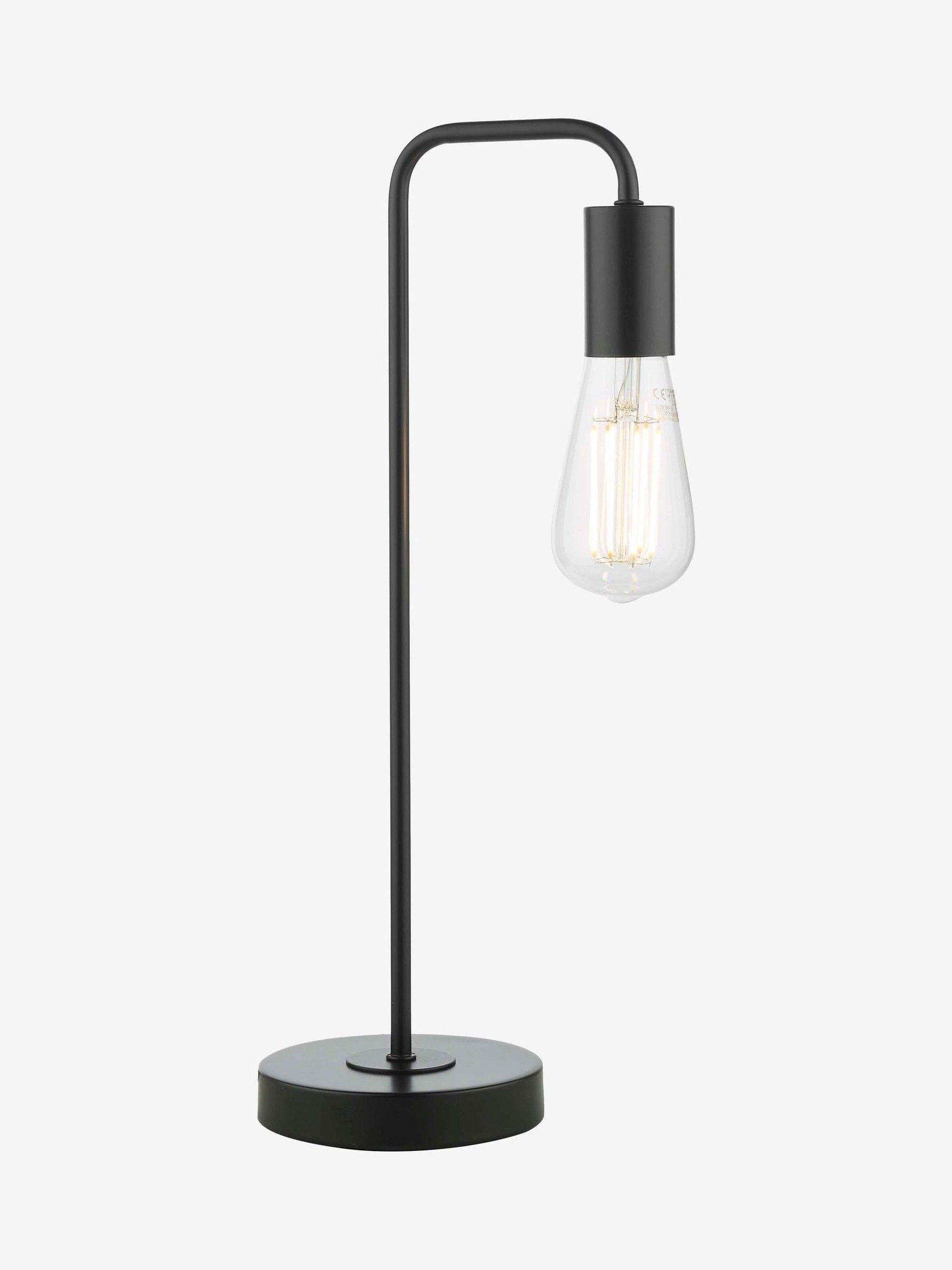Dar Lighting Dena table lamp matt black (British brand)