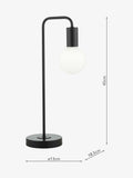 Dar Lighting Dena table lamp matt black (British brand)