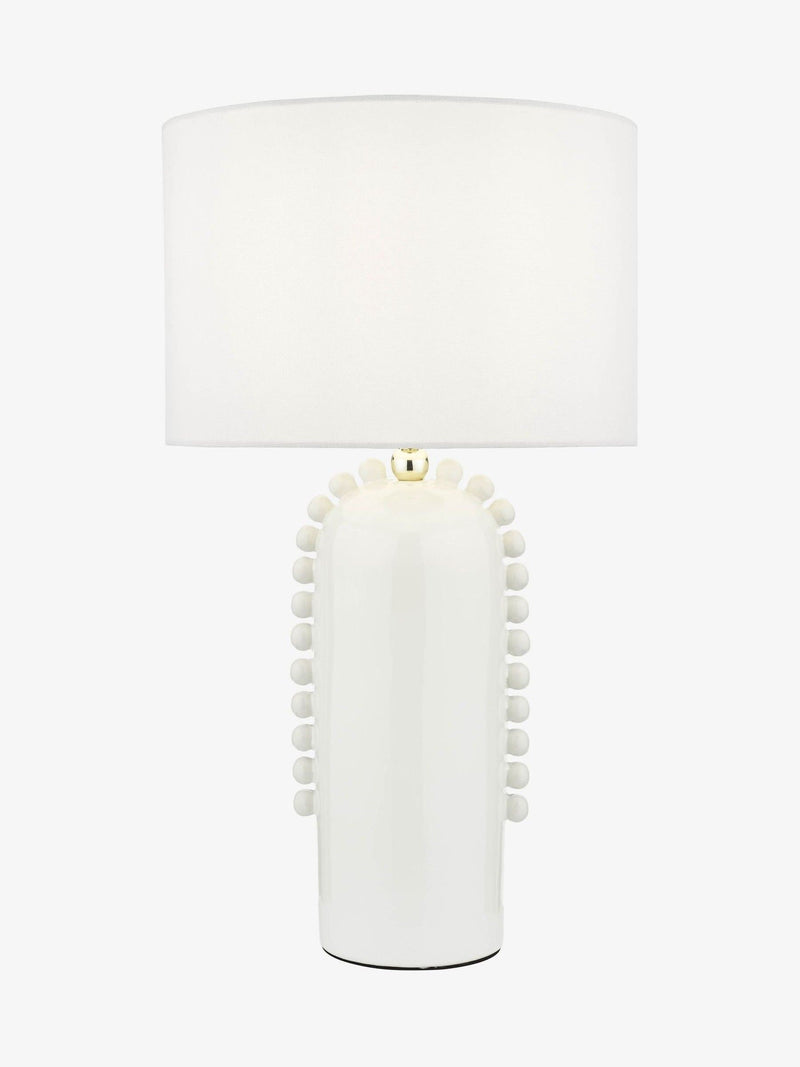 Dar Lighting white polished gold Dolce table lamp 53cm (British brand)