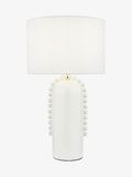 Dar Lighting white polished gold Dolce table lamp 53cm (British brand)