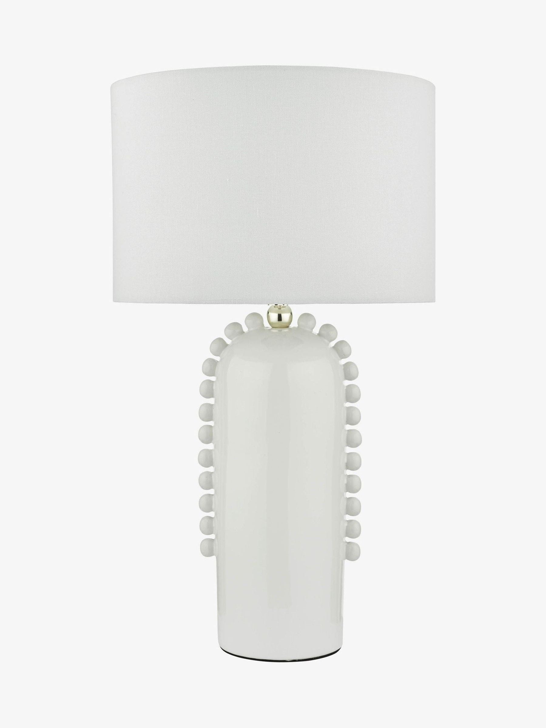 Dar Lighting white polished gold Dolce table lamp 53cm (British brand)