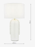 Dar Lighting white polished gold Dolce table lamp 53cm (British brand)