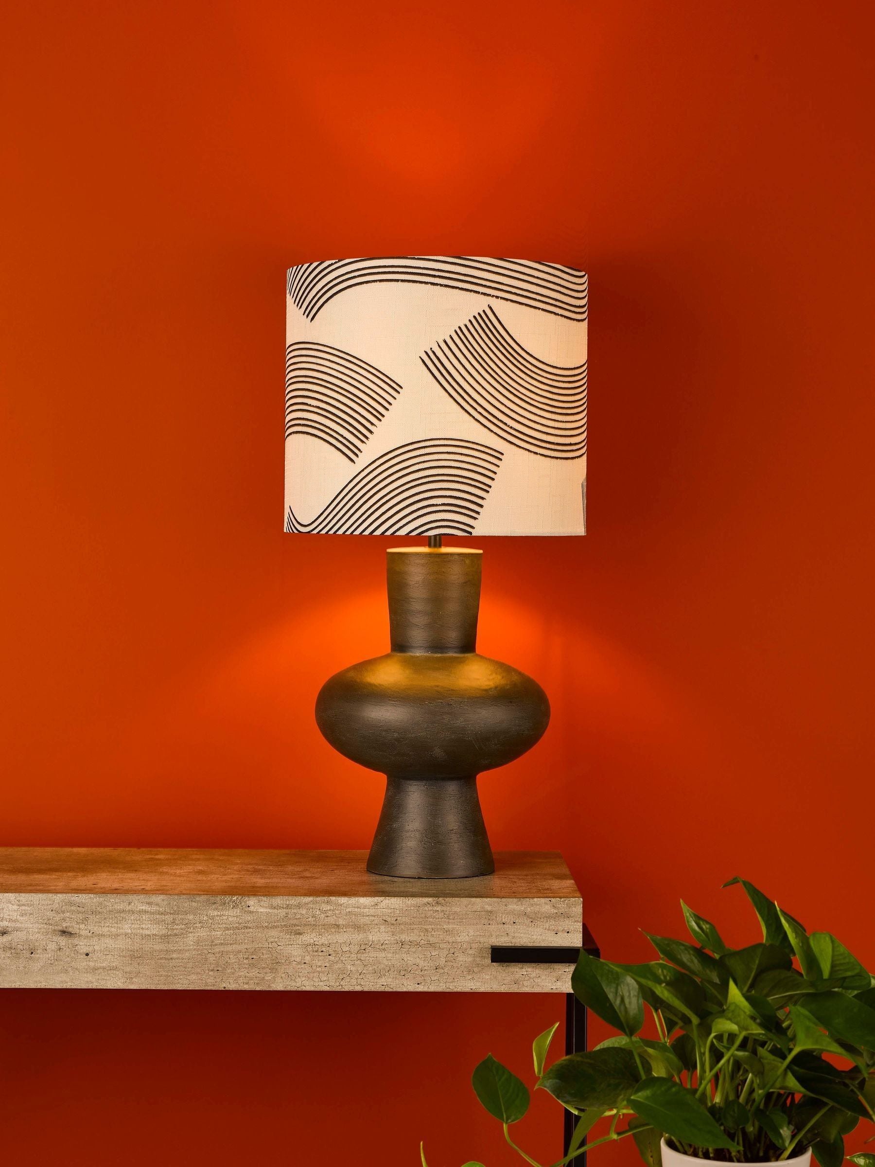 Dar Lighting Miho black table lamp 74cm - British product