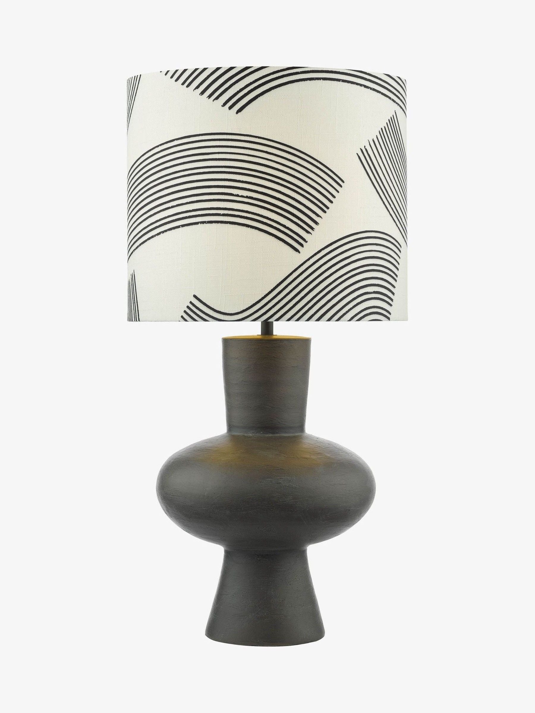 Dar Lighting Miho black table lamp 74cm - British product