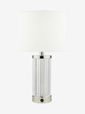 Dar Lighting Enrico table lamp polished nickel glass - British product