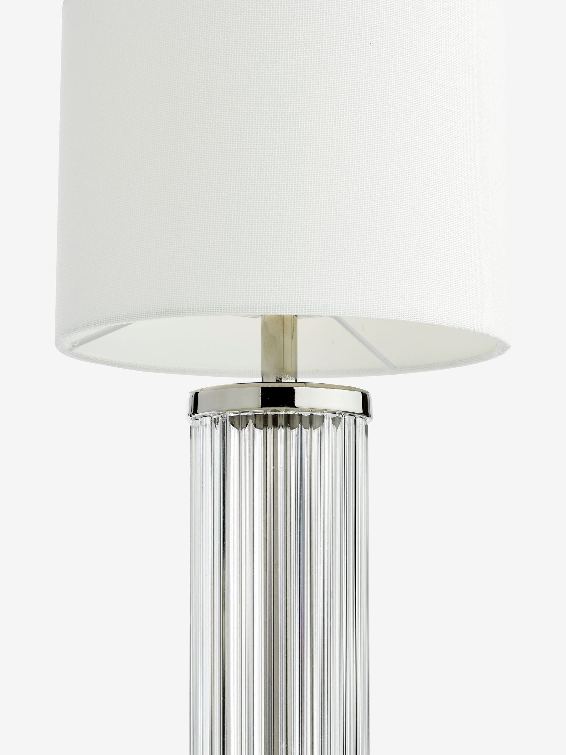 Dar Lighting Enrico table lamp polished nickel glass - British product