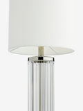 Dar Lighting Enrico table lamp polished nickel glass - British product
