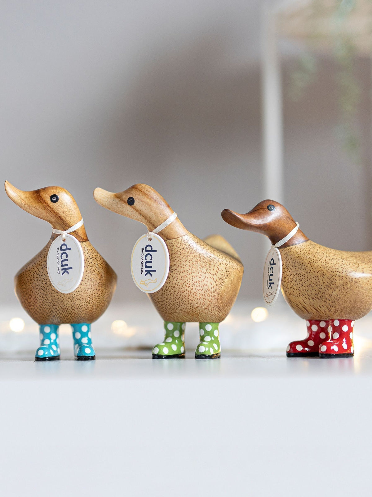 DCUK pink spotty boots ducky ornament, UK version