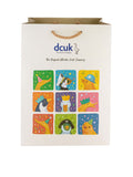 DCUK blue floral hat and boots ducky wooden ornament - British product