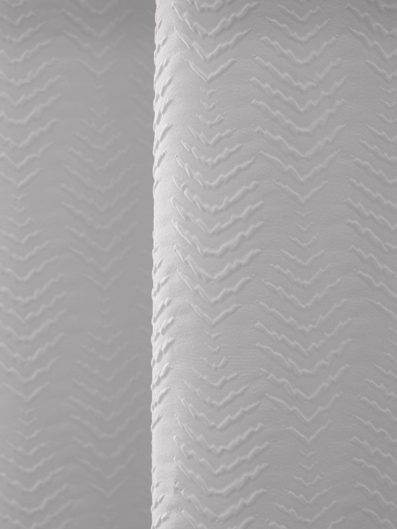 White embossed leaf pattern blackout thermal curtains - British product