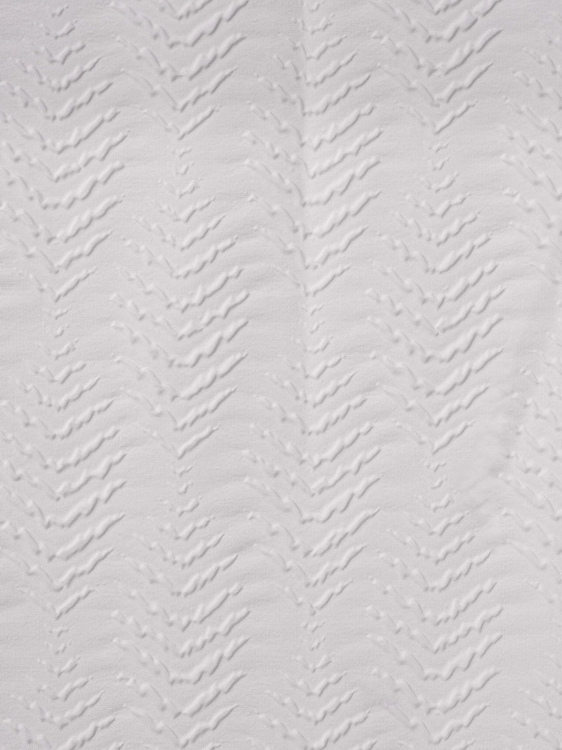 White embossed leaf pattern blackout thermal curtains - British product