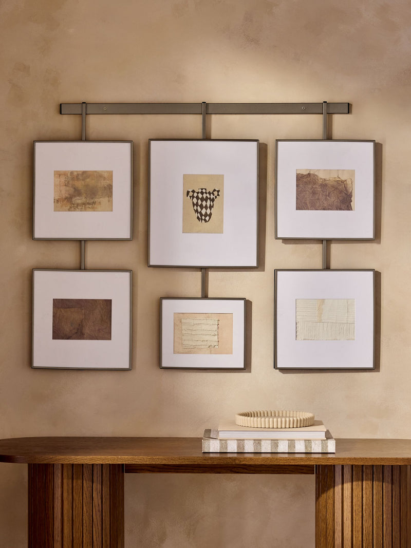 Black Metal Gallery Wall Collage Photo Frame Set - 6 x 7x5 Inch Frames
