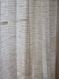Natural stripe voile sheer curtain panel, UK version