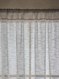 Natural stripe voile sheer curtain panel, UK version