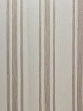 White Natural Linen Look Stripe Voile sheer panel (British brand)