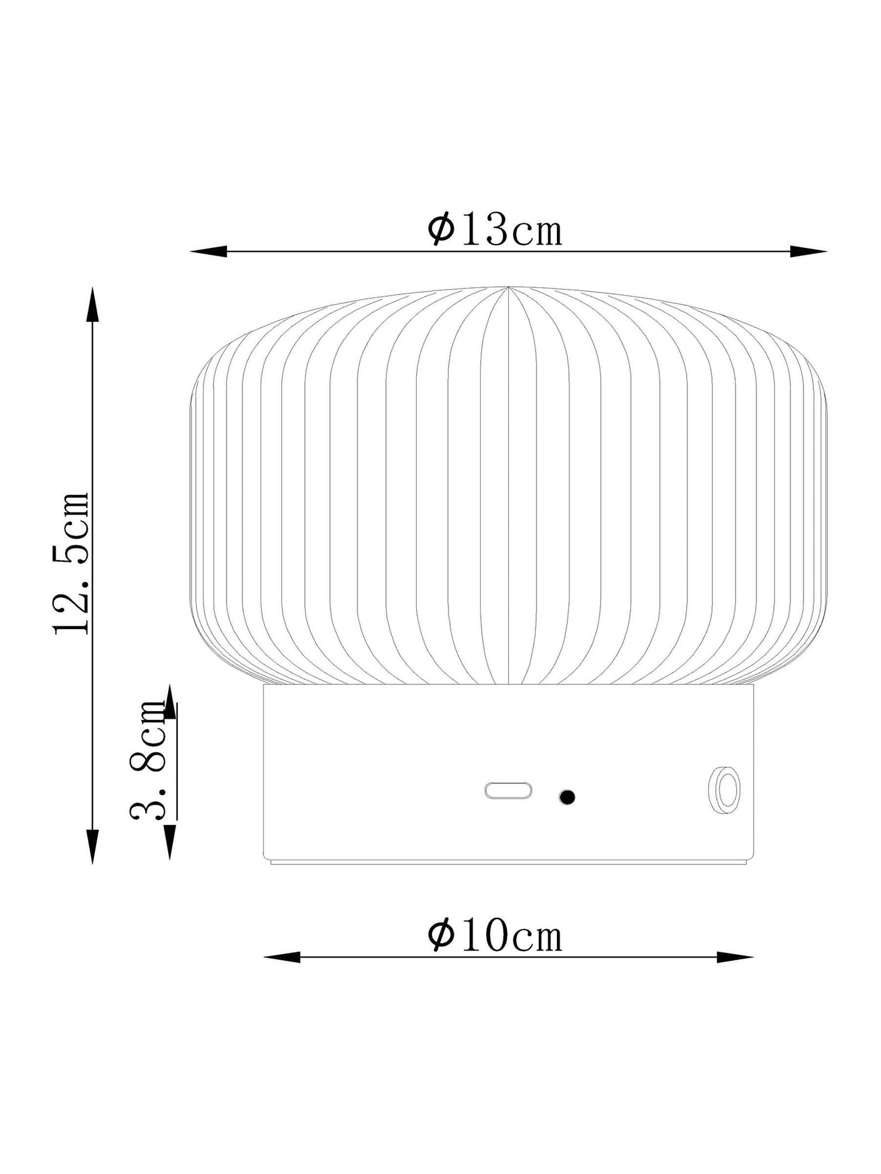 Lexington rechargeable table lamp 12cm height, imported from the UK