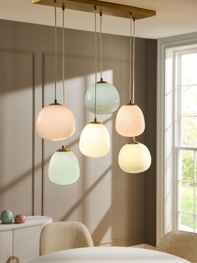 Next Erielle Multi Linear Pendant Ceiling Light - 6 Lights- Buy online at McGrocer