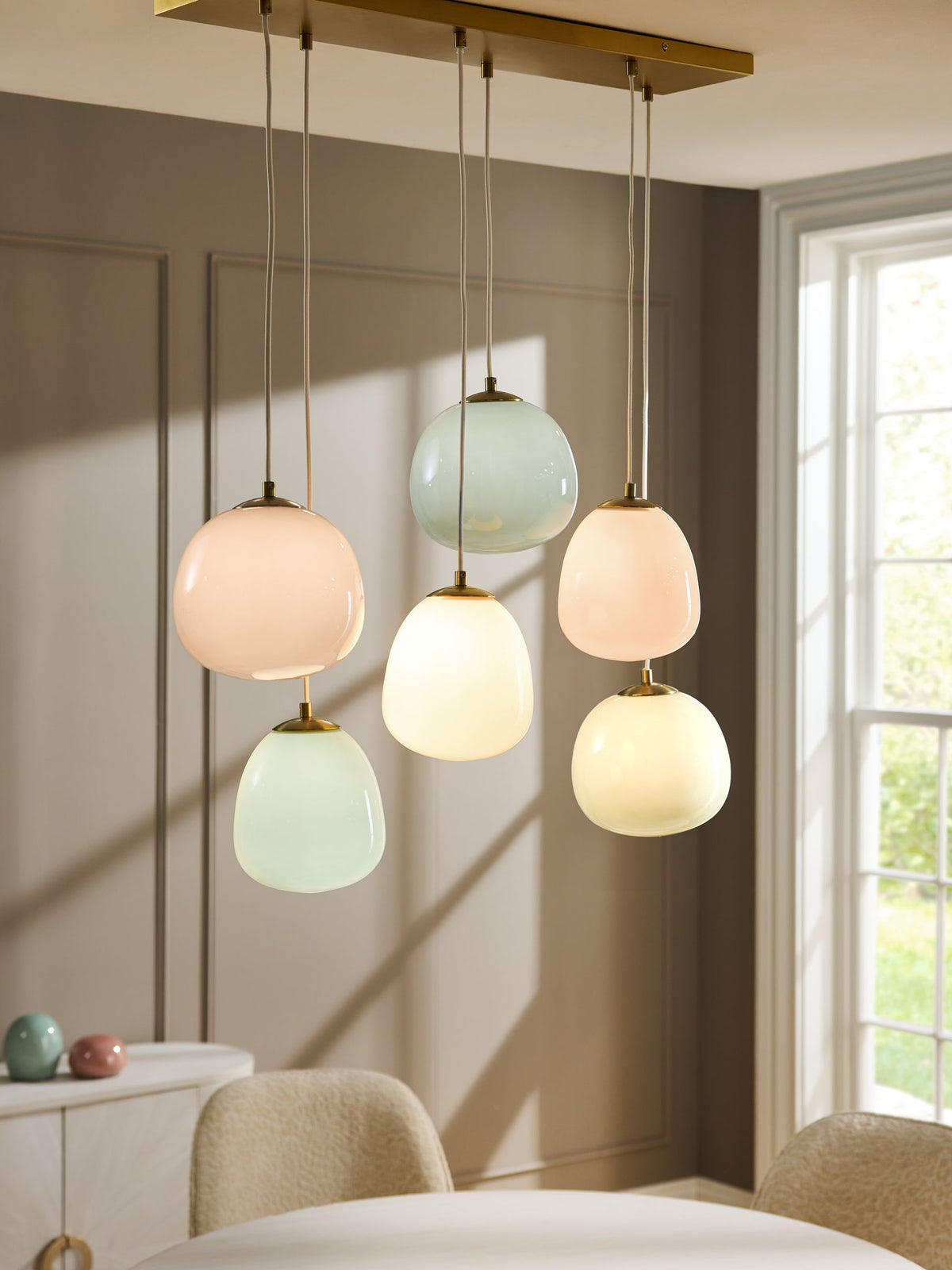 Multi Linear Pendant 6 Light Ceiling Light, imported from the UK