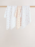 Pink Baby Muslin Cloths 4 Pack