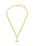 Orelia London Gold Tone Open Link T-Bar Drop Necklace