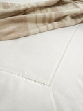 Truly White linen ladder stitch duvet cover (British brand)