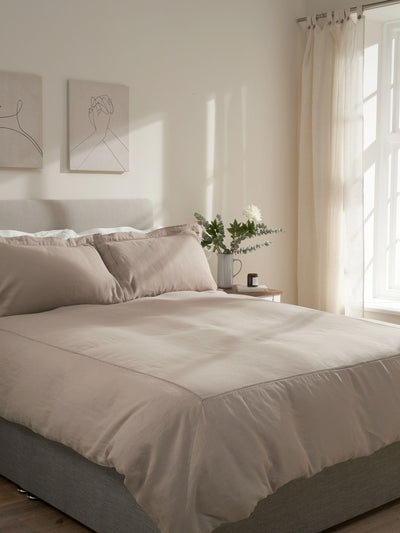 Next Truly Mushroom Ladder Detail Linen Duvet Cover- Buy online at McGrocer