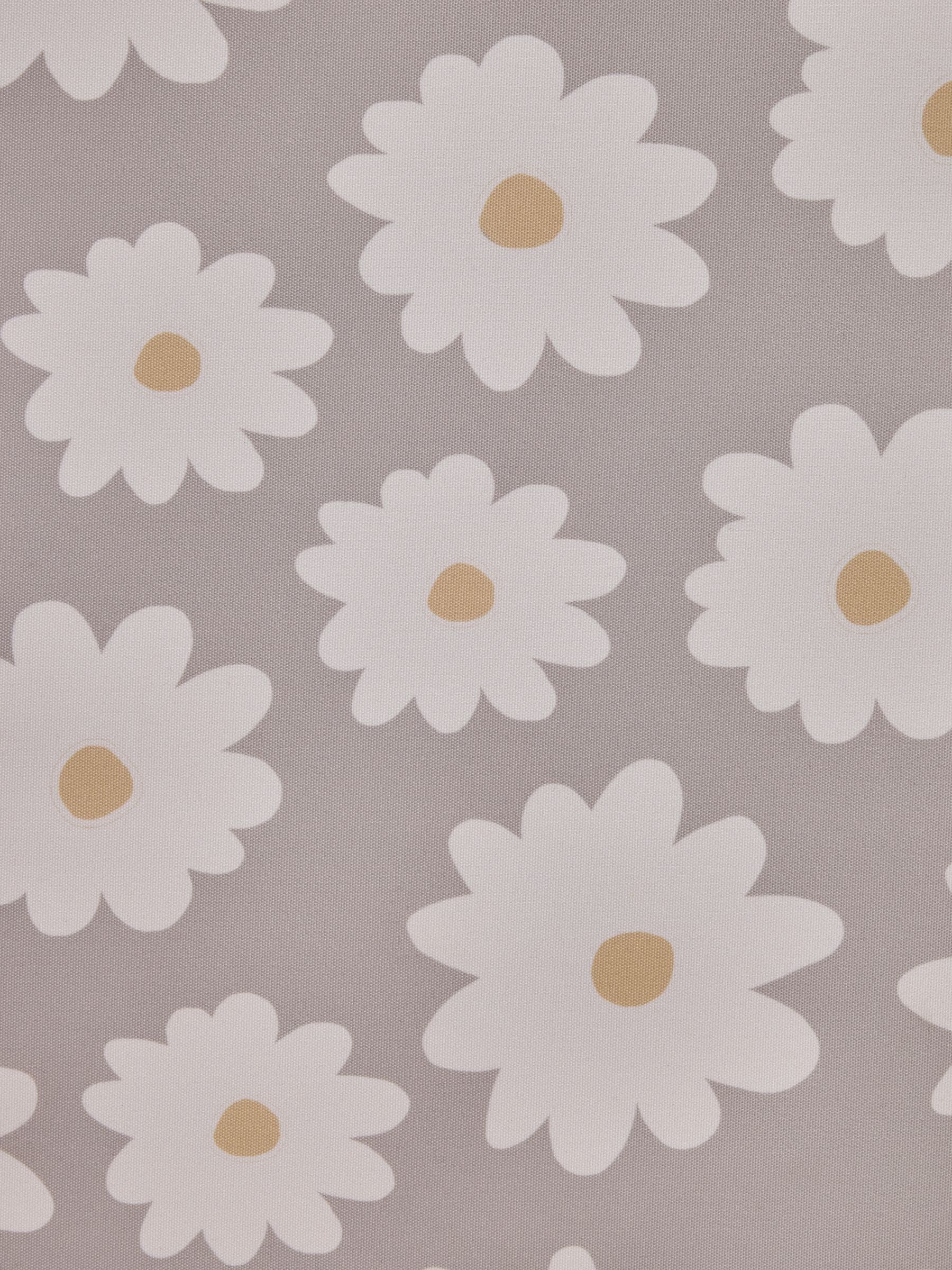Natural daisy print blackout roller blind for bathroom - British product