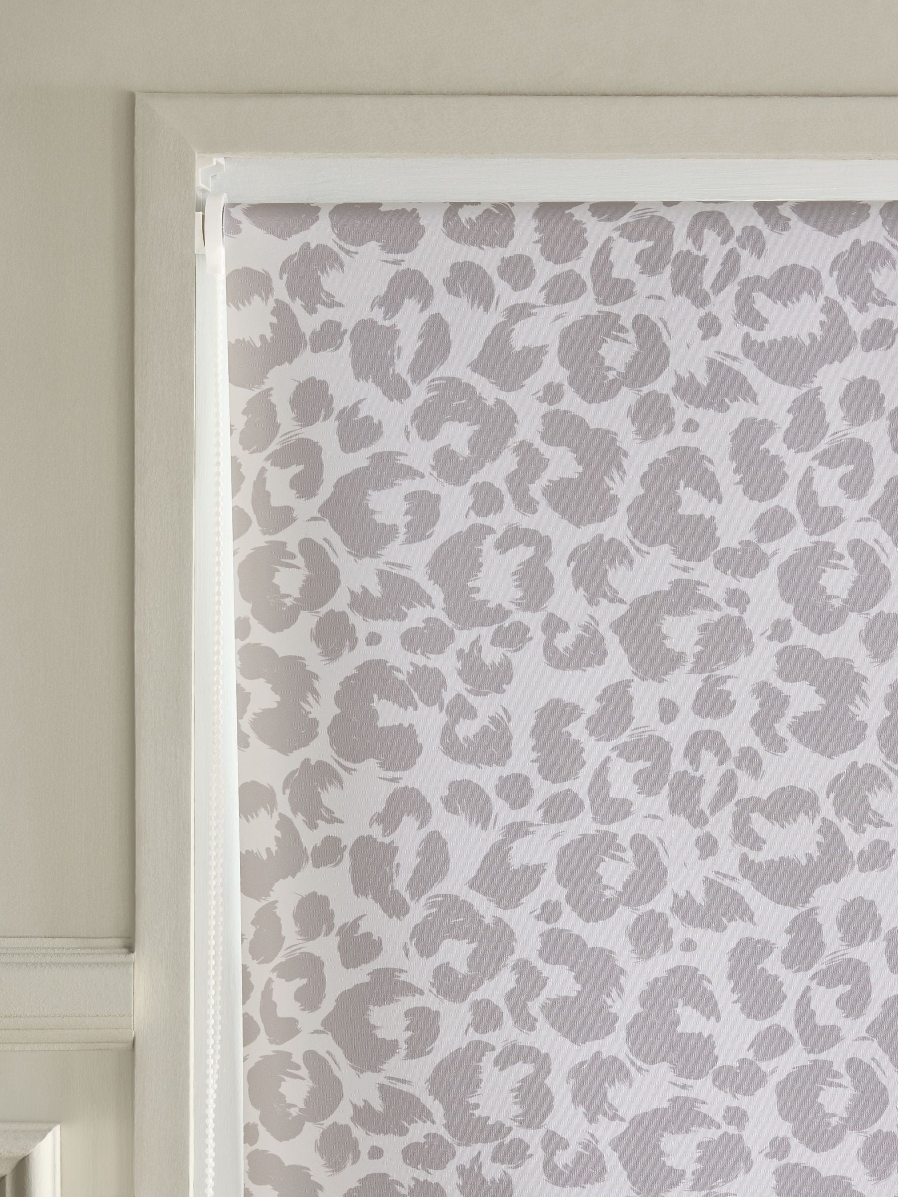 Leopard print blackout roller blind for bathrooms and kitchens - British product