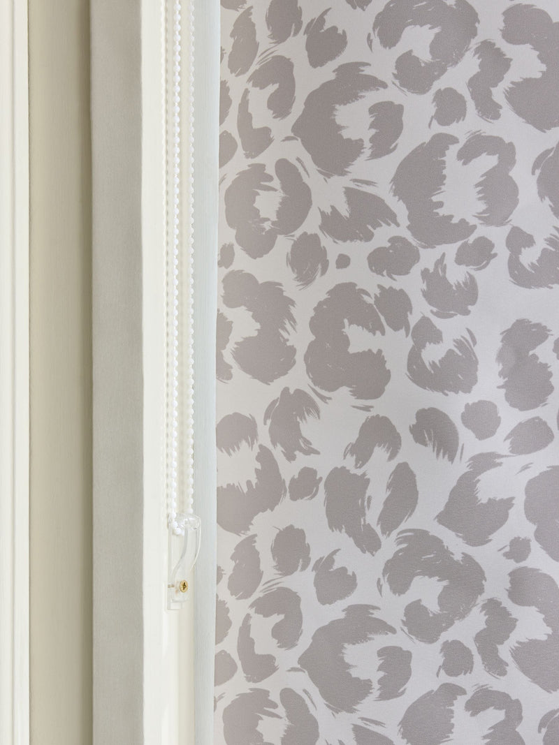 Leopard print blackout roller blind for bathrooms and kitchens - British product