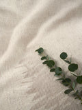 Truly mushroom stripe linen cotton duvet cover (British brand)