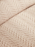 Serene Natural Embossed Curve Textured Duvet Cover Set (British brand)