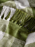 Laura Ashley Olive Green Allonby Check Woven Throw