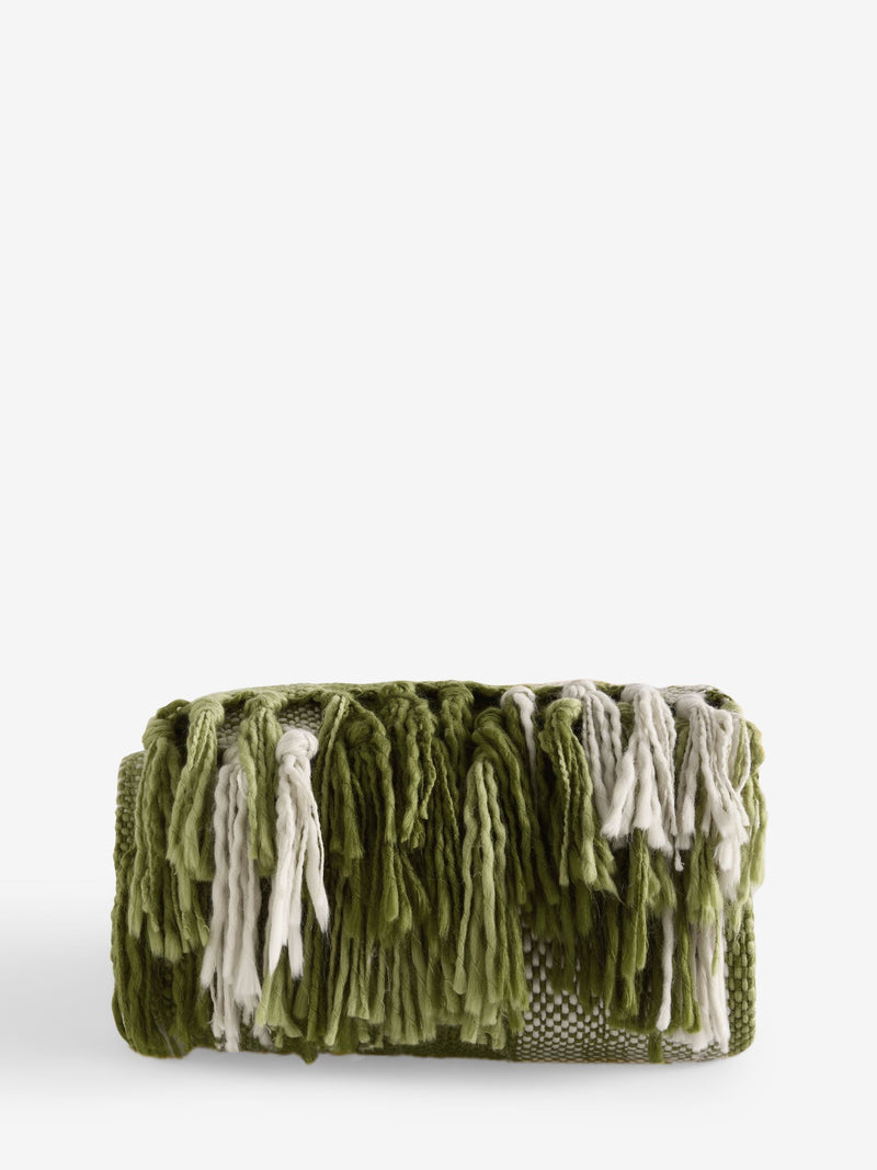Laura Ashley Olive Green Allonby Check Woven Throw