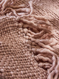 Laura Ashley chunky woven throw plaster pink 170x130cm - British product