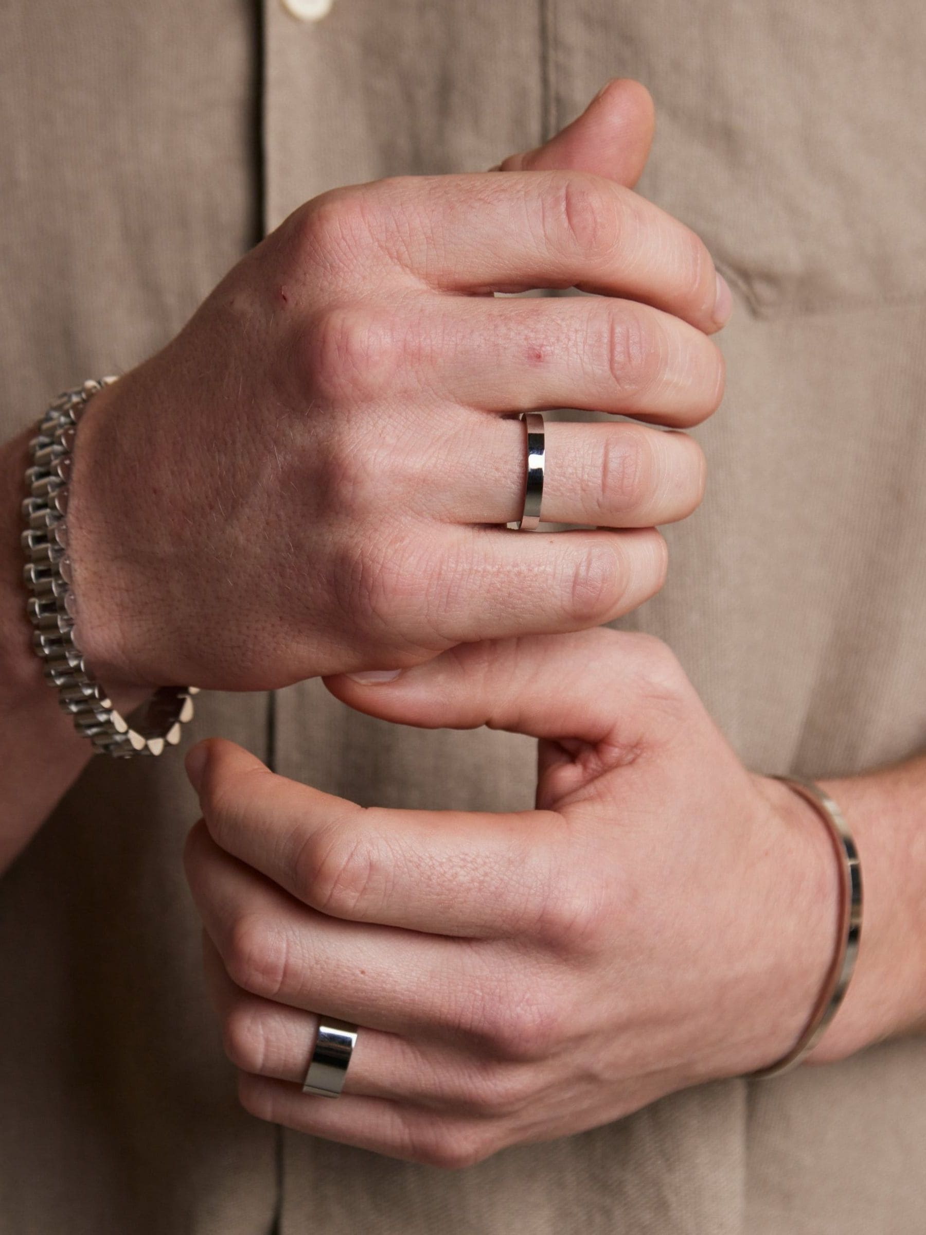 Orelia & Joe Silver Tone Stacking Rings, imported from the UK