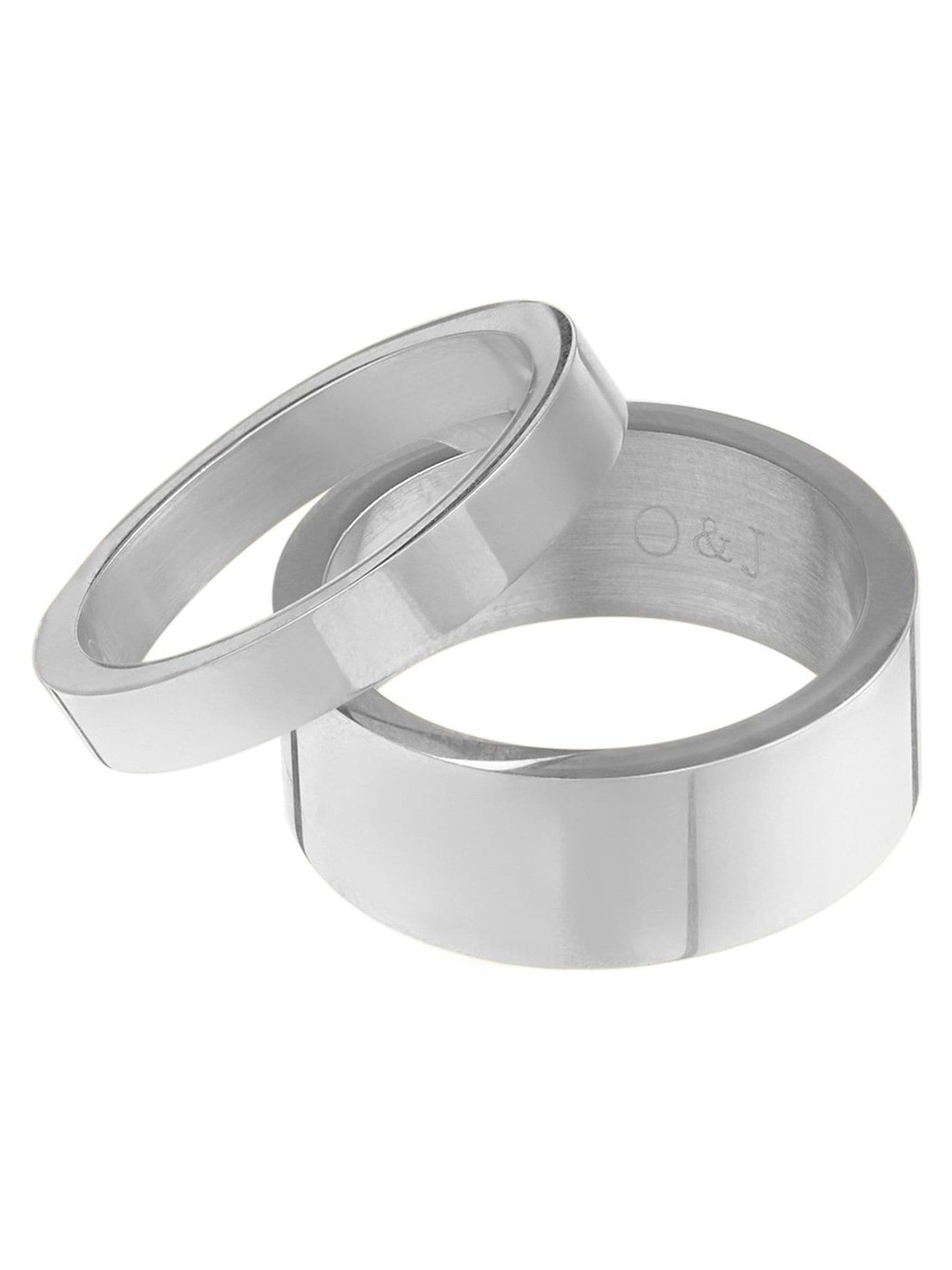 Orelia & Joe Silver Tone Stacking Rings, imported from the UK