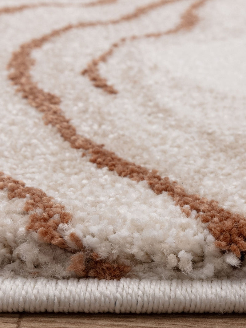 Asiatic Rugs Mirage Quartz terracotta rug with deep pile (British brand)