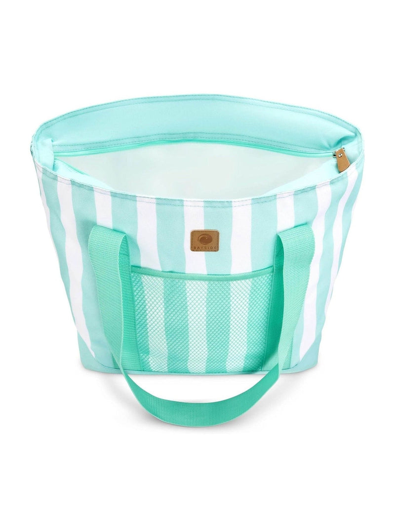 Bayside mint tote cooler bag with picnic rug 14L - British product