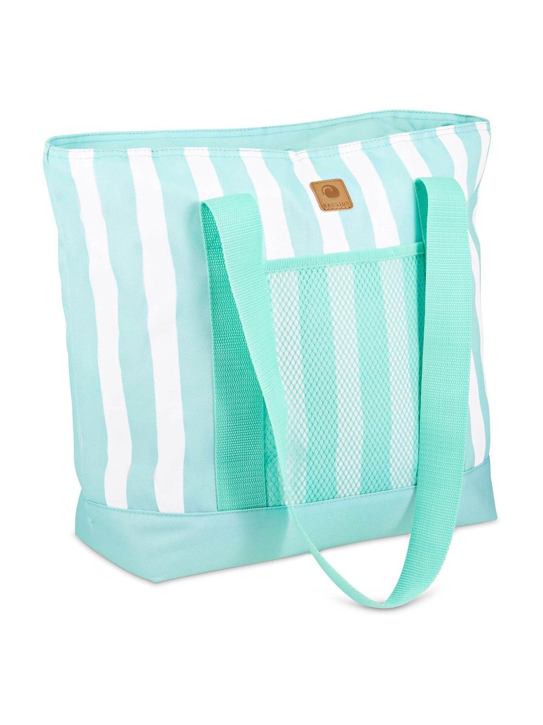 Bayside mint tote cooler bag with picnic rug 14L - British product