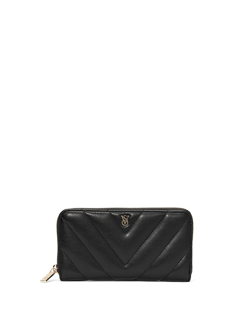 Victoria's Secret black floral continental purse (British brand)