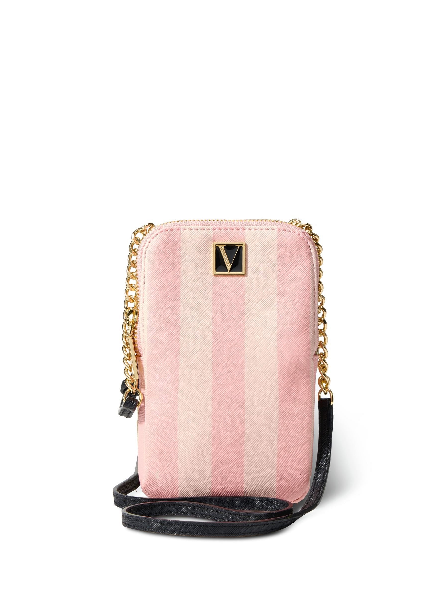Victoria's Secret Pink Iconic Stripe crossbody phone holder (British brand)