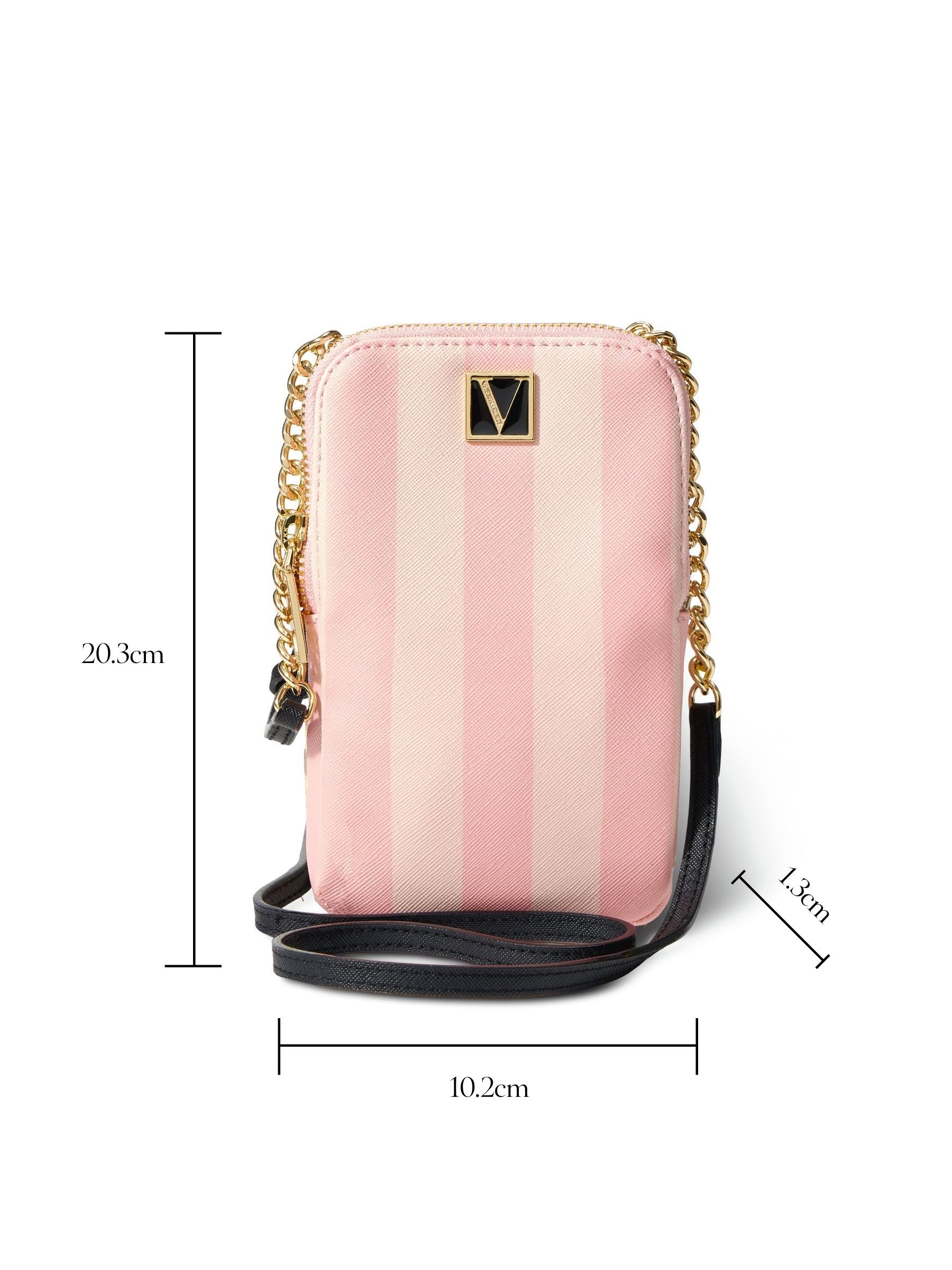 Victoria's Secret Pink Iconic Stripe crossbody phone holder (British brand)