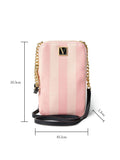 Victoria's Secret Pink Iconic Stripe crossbody phone holder (British brand)