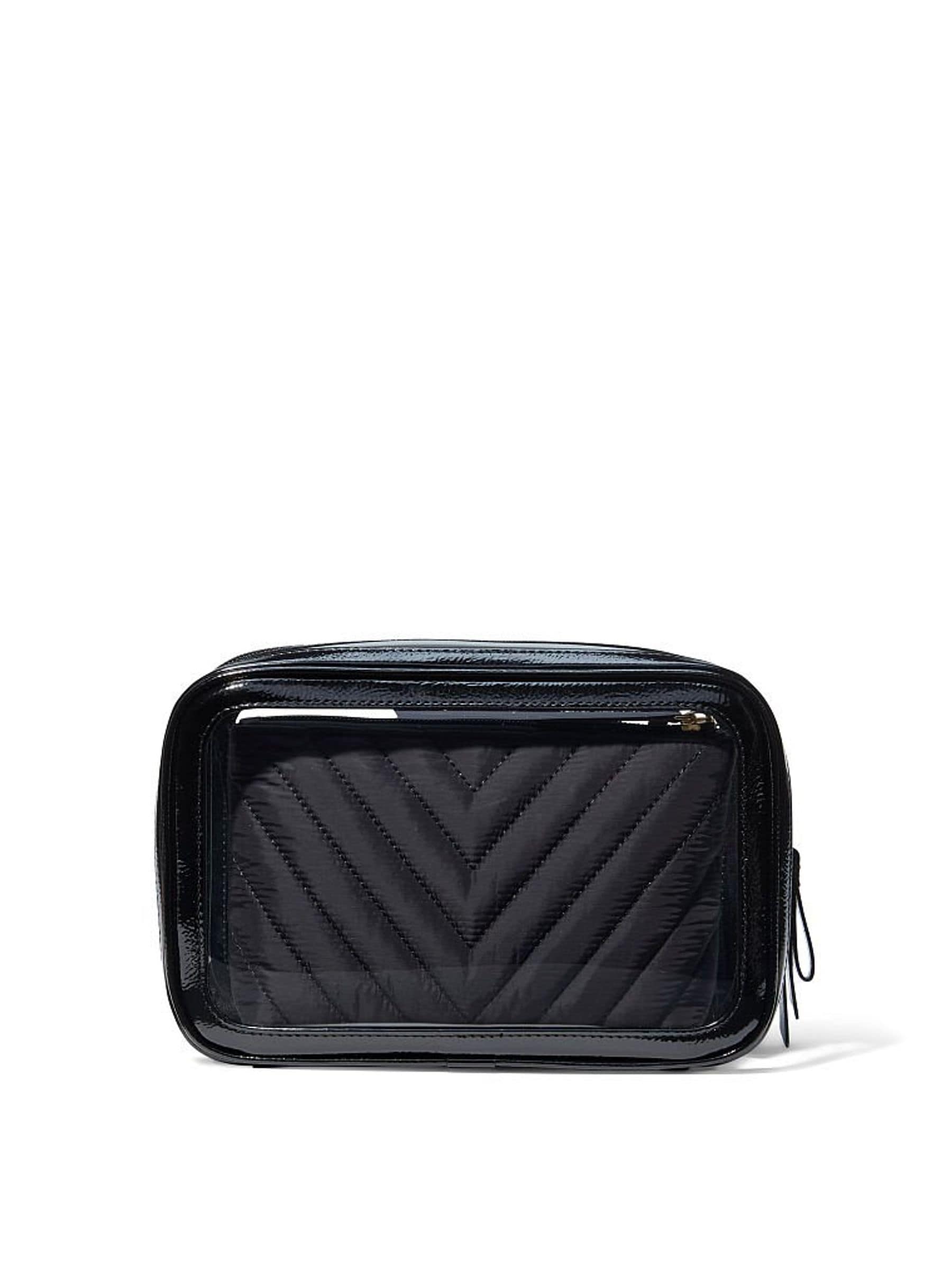 Victoria's Secret Black 3 Piece Makeup Bag Set (British brand)