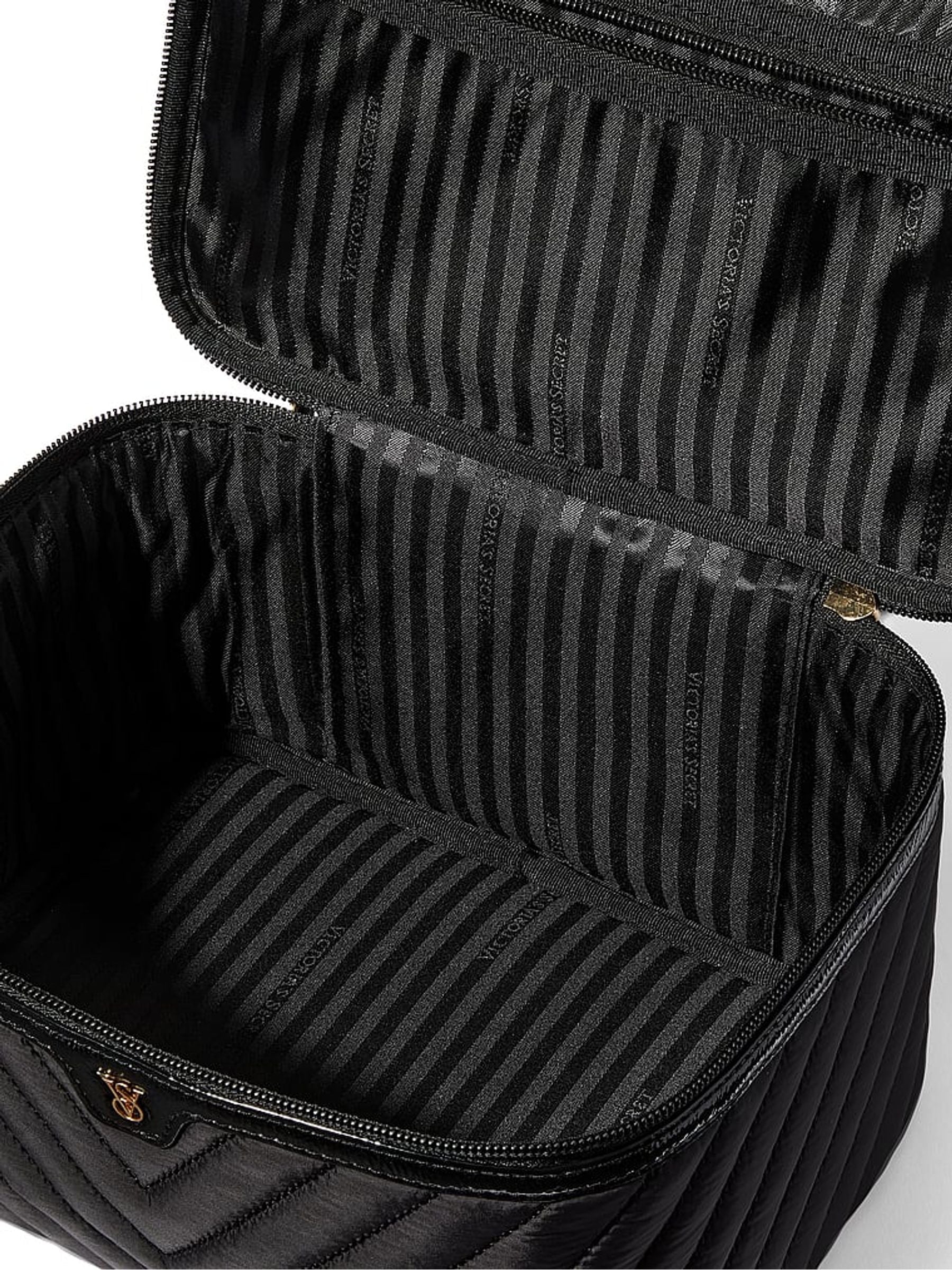 Victoria's Secret black makeup bag 6.25x9.25x6.25 inches (British brand)