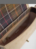 Barbour suede and leather cross-body bag, imported from the UK